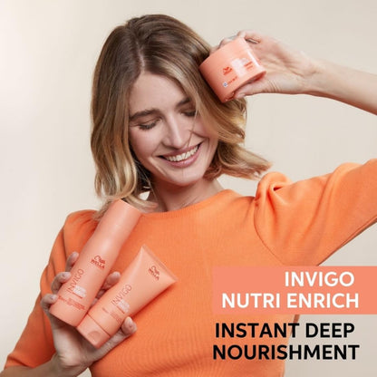 Wella Professionals Invigo Nutri-Enrich Hair Mask | 150 ml | Nourishing, Hydrating Hair Treatment for Dry & Damaged Hair | With Goji Berry Nutrients