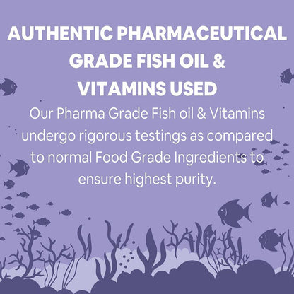 Carbamide Forte Fish Oil 2500mg- 60 Capsules| (Omega 3 1500mg; 900 mg EPA and 600mg DHA Per Serving) Capsule For Men & Women with Biotin, Vitamin D, Vitamin K2-MK7, 480 grams
