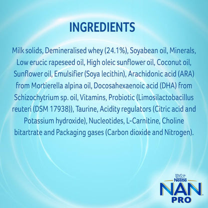 NestlÃ© NAN PRO 1 Infant Formula with Probiotic (Up to 6 months), Stage 1-400g Pouch in Box