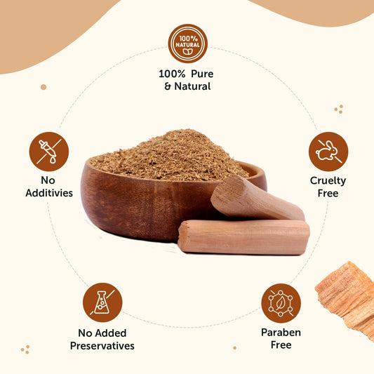 Neuherbs Sandalwood Powder For Face Pack - 100g | Chandan Powder For Glowing & Brighten Skin | Face Mask | 100% Pure & Natural With No Added Preservatives