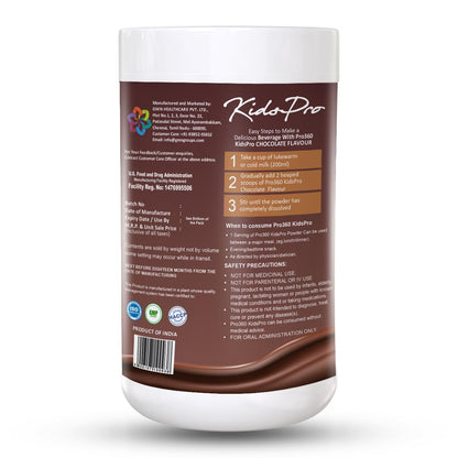 Pro360 Kidspro Protein Powder Child Nutrition & Health Supplement for Growing Children, Improves Growth and Active Strong Kids â€“ 200g (Chocolate Flavor)