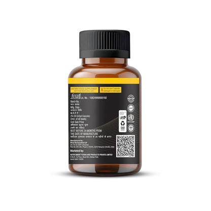 Omega 3 Fish Oil Capsules 1000mg | 180mg EPA + 120mg DHA | High Absorption Triglyceride Form | No Fishy Burps | Mercury-Free Salmon Oil | 60 Softgels (Pack of 1)