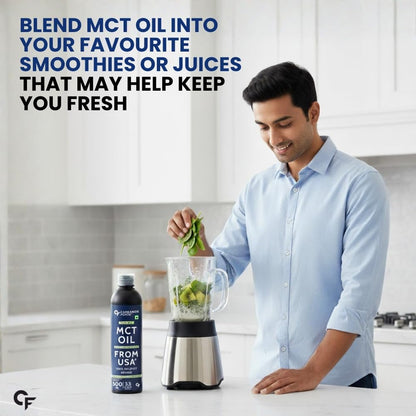 Carbamide Forte Pure MCT Oil C8 From USA | 100% Coconut Source | MCT Oil Keto & Paleo Friendly | Vegetarian â€“ 500ml