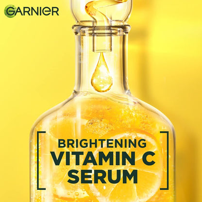 Garnier Skin Naturals, Night Cream, Anti-Dark Spots & Brightening, Bright Complete Vitamin C Yoghurt, 40 g & Garnier Brightening Moisturiser, Serum Gel, Infused with Vitamin C and Lemon, 45g
