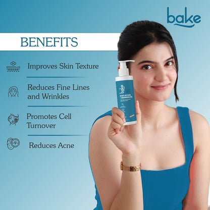 BAKE 0.05% Retinol Face Wash for Wrinkles | Anti Aging & SkinTightening for Men & Women | Fight signs of aging & Stimulates Collagen Production | 100ml