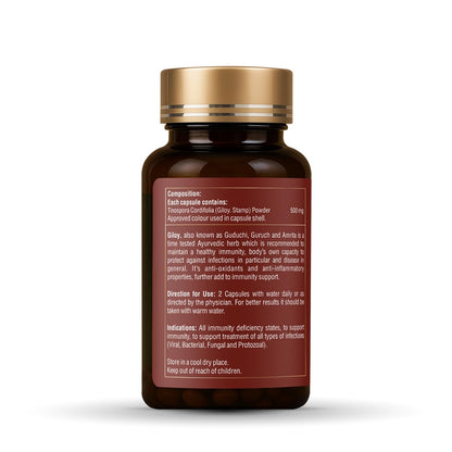 Zeelab Giloy Capsules | Supports Overall Health and Well-Being | Herbal Immunity Booster Supplements (100 Capsules)