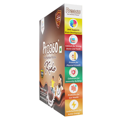 Pro360 Kids Nutrition & Protein Health Supplement Powder for Growing Children, Improves Growth, Active & Strong â€“ 200g Refill Pack (Chocolate Flavor - Pack of 1)