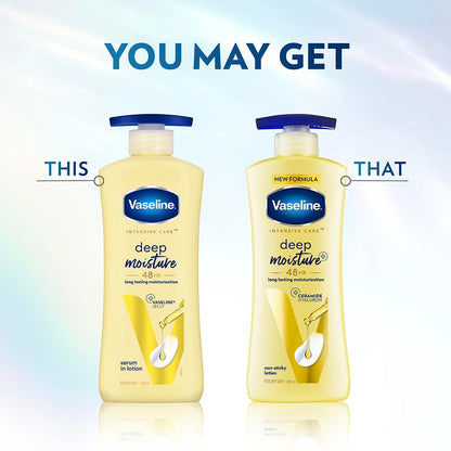 Vaseline Deep Moisture Body Lotion |For Dry Skin | Cushion Soft Skin| With Ceramides Hyaluron Moisture Fillers 400ml