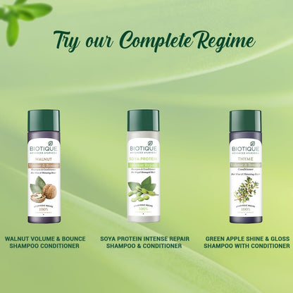 Biotique Bio Thyme Volume Conditioner Fine & Thinning Hair|Gives Volume & Bounce To Hair|Helps In Thicken Follicles|100% Botanical Extracts|Suitable All Skin Types|200 Millilitre-Peppermint,Thyme