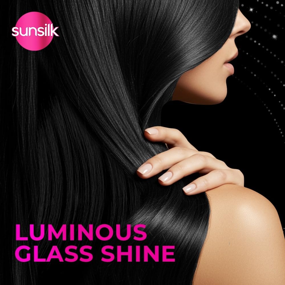 Sunsilk Stunning Black Shine Shampoo 1 L|| With Amla + Oil & Pearl Protein|| Gives Shiny|| Moisturised and Fuller Hair - Paraben Free