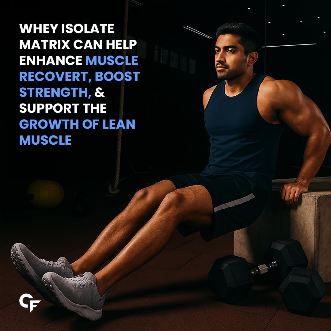 Carbamide Forte Whey Isolate Matrix | Whey Protein Powder | 30g Protein | Belgian Chocolate Flavour - Whey Protein Isolate 1kg