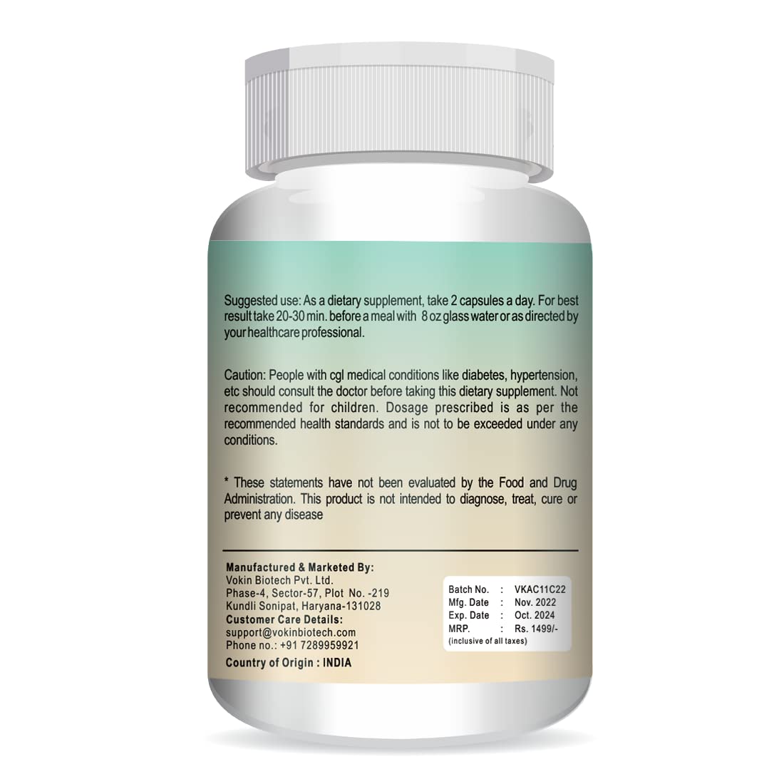 Vokin Biotech Keto Extreme Ketogenic Weight Loss Formula with Garcinia Cambogia Extract Fat Burner | Metabolism Booster (60 Capsules)