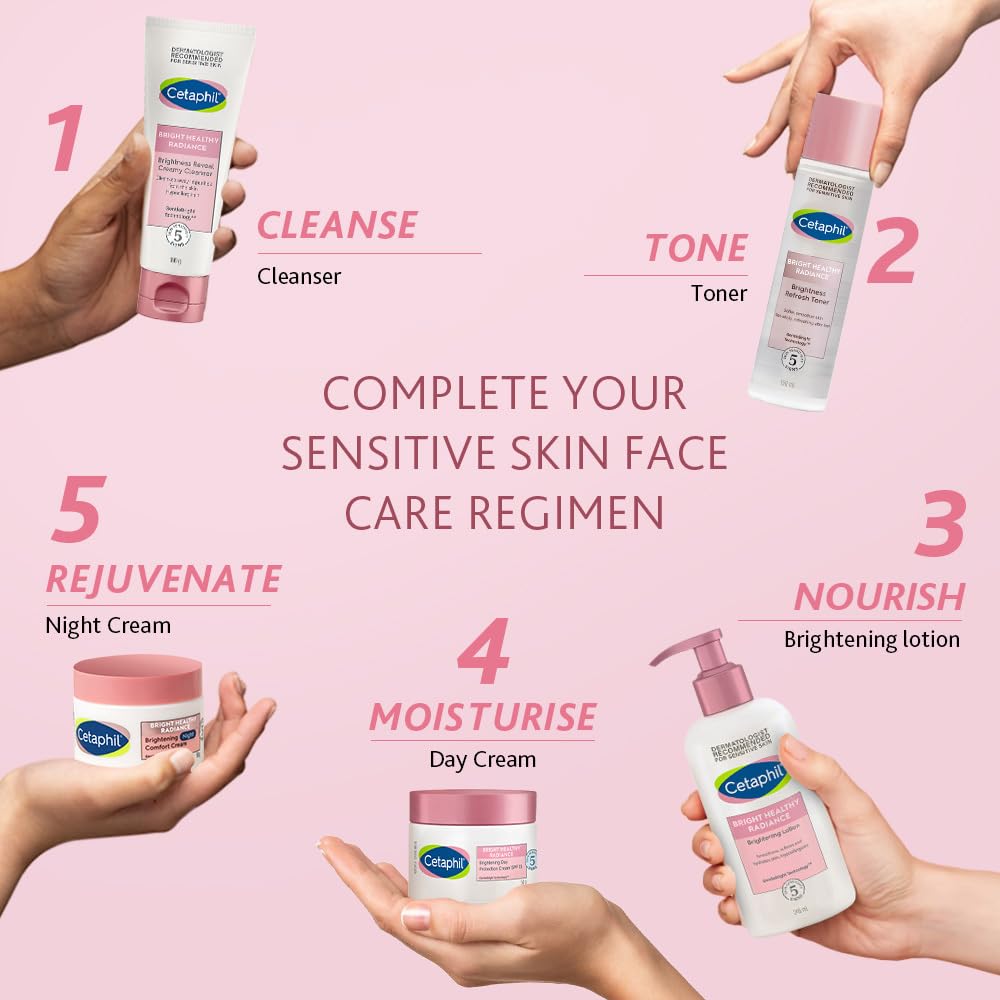Cetaphil Bright Healthy Radiance Brightening Body Lotion 245ml â€“ Deep Hydration & Even Skin Tone Body Moisturizer with Niacinamide & GentleBright Technology, Lightweight, Non-Greasy, Hydrating & Fragrance-Free Lotion for Sensitive Skin