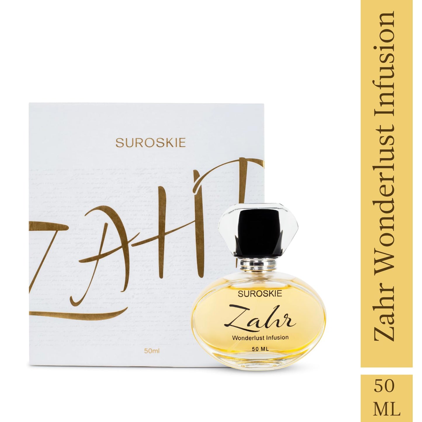 Suroskie Zahr Perfume 50Ml | Luxury Eau De Parfum | Long Lasting Unisex Fragrance Spray | Aromatic Blend Of Aqua, Saffron & Rose Scent | Woody & Oud Notes | Premium Gift For Men & Women