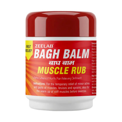 Zeelab Bagh Balm for Muscle & Joint Comfort | Herbal Pain Relief Balm with Camphor, Menthol, Wintergreen & Eucalyptus Oil | Helps Soothe Back, Neck & Shoulder Discomfort | External Use