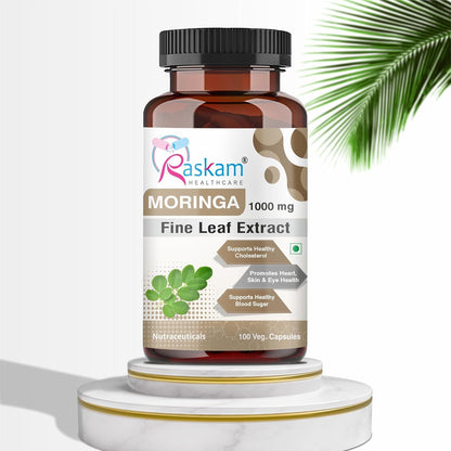 Organic Moringa Capsules (100 Capsules) 1000mg Moringa Leaves Extract | Supports Healthy Digestion & Appetite| Antioxidant-Rich | Vegan Supplement