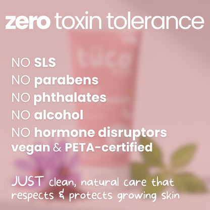 Tuco® Kids Body Wash/Shower Gel | Infused with Sandalwood Oil, Tulsi and Saffron | Gently Cleanse, Soothe, and Nourish | Ages 2-5, 5-10, 10-15 | SLS/SLES and Paraben Free | 50 ml