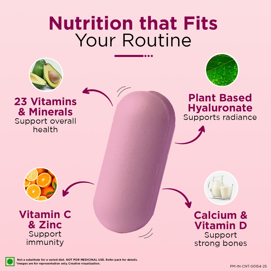 Centrum Women -Multivitamin Tablet for Women|With 23 Vital Nutrients including Zinc,Magnesium,Vitamin B,C,D, Calcium for Energy, Immunity,Radiance,Strong Bones and Overall Health|Veg - 50 tablets