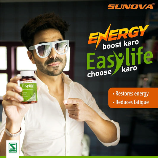 Sunova Easylife - Daily use Multivitamin , Natural Energy Booster, manages fatigue and provides energy to body