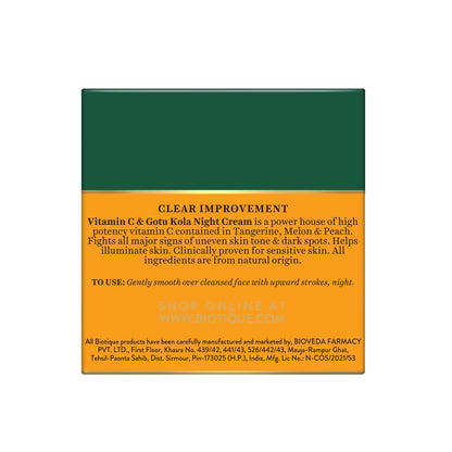 Biotique Advanced Organics Clear Improvement Vitamin C & Gotu Kola Night Cream 50Gm