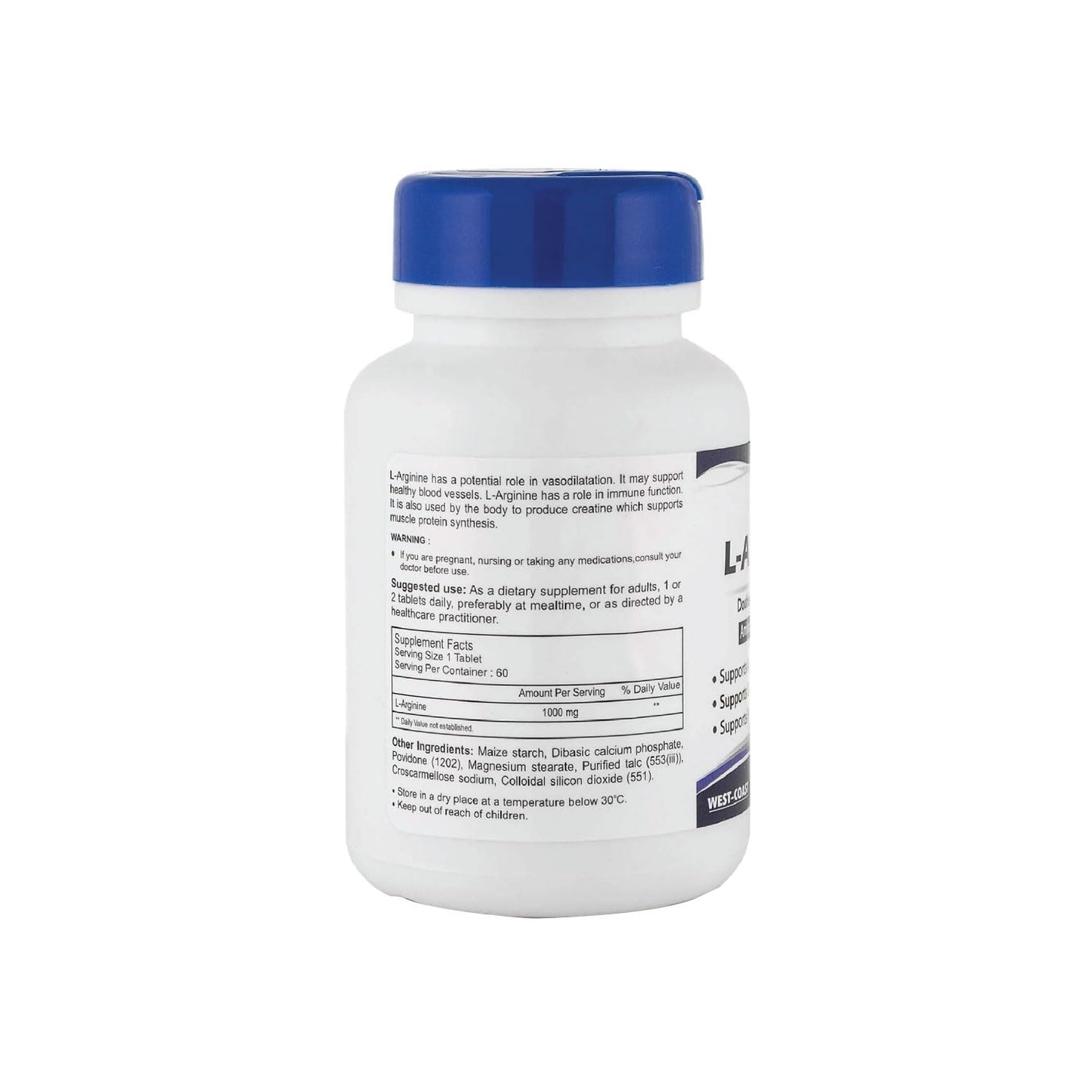 Healthvit L-Arginine 1000 Mg 60 Tablets