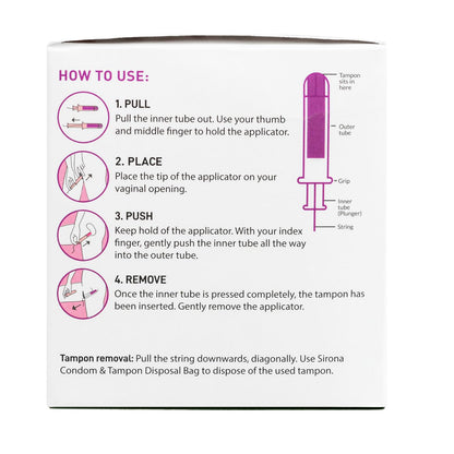 Sirona Regular Flow Tampons with Applicator - 16 Pieces | Made in Europe | Ultra Soft & Comfortable | Highly Absorbent | BPA Free | FDA Approved