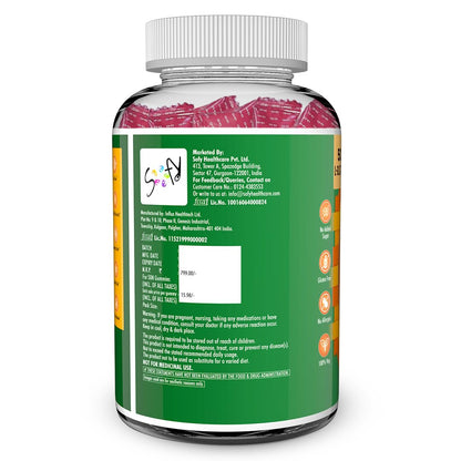 NATURYZ L-Glutathione with Biotin 2-in-1 Gummies | Vitamin C, Vitamin E & Astaxanthin | Skin Glow, Brightening, Depigmentation, Hair Growth for Men & Women | No added sugar- 50 Gummies (Orange)