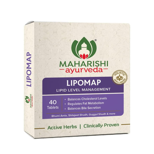 Maharishi Ayurveda Lipomap | Ayurvedic Medicine for Cholesterol Management| Highly Effective Herbs | Assists in managing daily stress | 40 Tablets