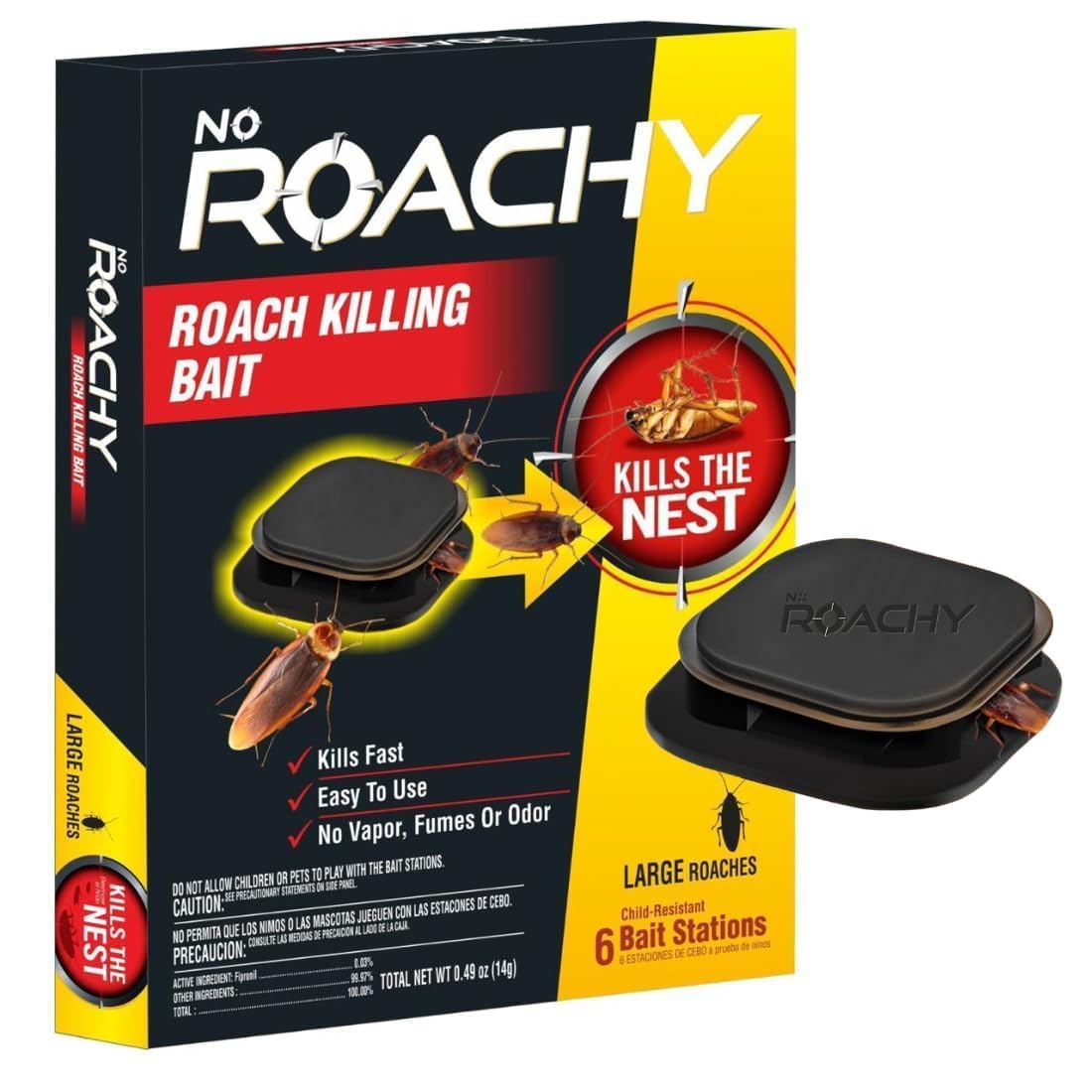 NOROACHY Natural Cockroach Killer for Kitchens, Bathrooms, and Cabinets, for Indoor Cockroach Control, Anti Roach Gel - Cockroach Killer, cockroach repellent, roach repellent for cockroach (6 BAIT)