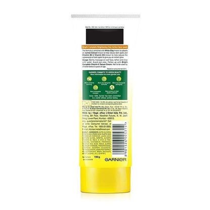 Garnier Bright Complete BRIGHTENING DUO ACTION Face Wash, 100g