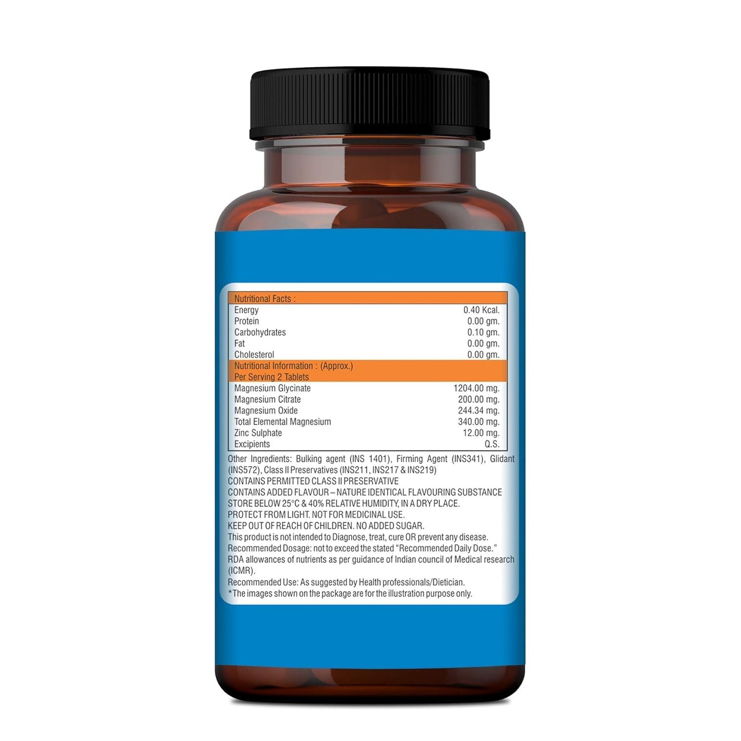 Simply Earth Magnesium Complex supplements - 120 Veg Tablets with Magnesium Glycinate; Citrate; Oxide & added Zinc - Promotes Healthy Bones; Supports Nerve & Muscle Function