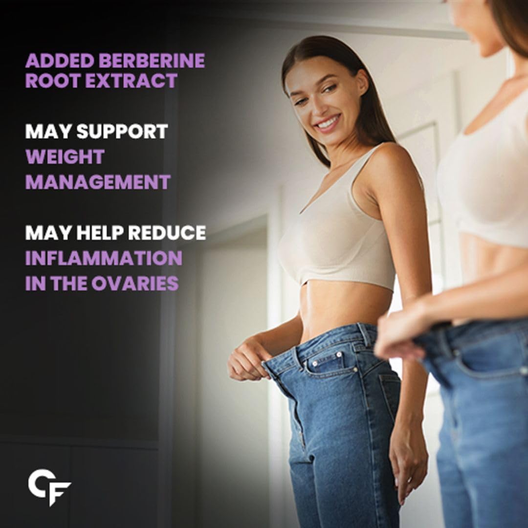 Carbamide Forte PCOS Supplement For Women - 40:1 Ratio 2000mg Myo-Inositol to D-Chiro-Inositol Supplement for PCOS - 60 Veg Inositol Tablets
