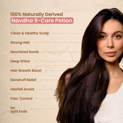 Nat Habit Hibiscus Navdha Shampoo for Hair Growth, Fermented Soy Gentle Cleanser for Long Thick Hair | Natural Shampoo with Amla For Women & Men, Sulfate Free| 250ml