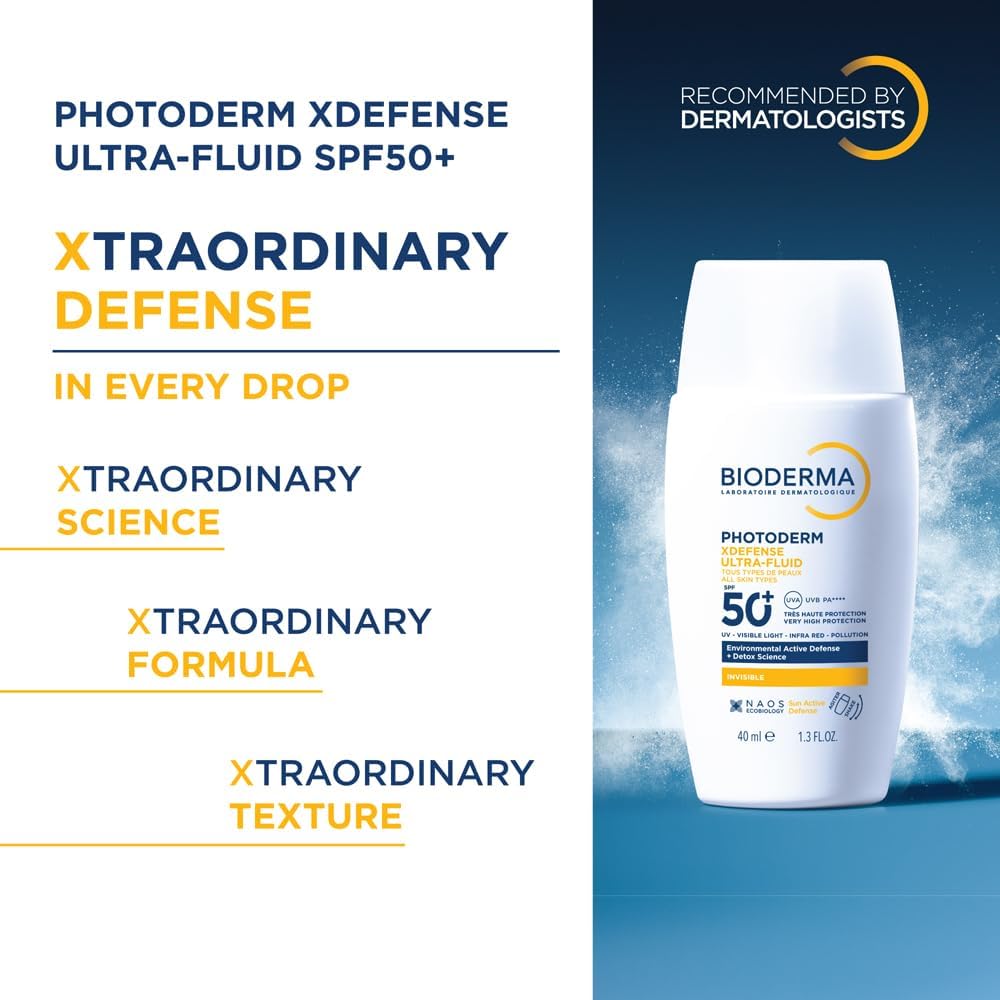 Bioderma Photoderm XDefense Ultra-Fluid SPF 50+ Invisible Sunscreen I PA ++++ I In-Vivo tested