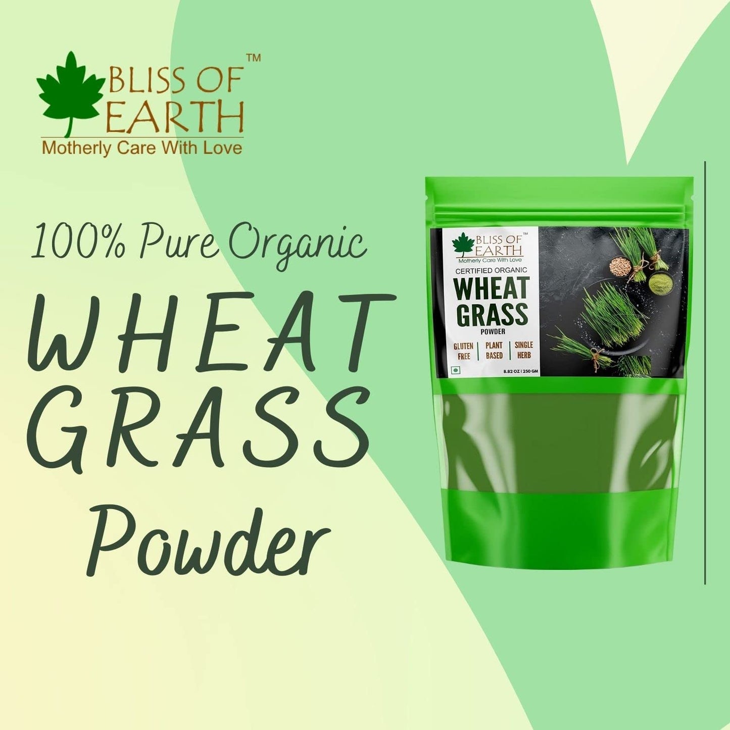 Bliss of Earth Wheatgrass Powder Organic, Super Food Dietary Supplement 250 gm
