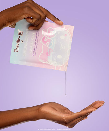 The CrÃ¨me Shop x Hello Kitty Feel So Clear Printed Essence Sheet Mask, Clarifying and Hydrating Face Mask with Tea Tree and Hyaluronic Acid - 50th Year Anniversary Limited Edition (Pack of 1)