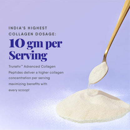 Trunativ Collagen Supplements | Advanced Japanese Marine Collagen Powder for Women & Men | Type 1 and 3 Hydrolyzed Peptides | Supplement with Hyaluronic Acid | Supports Skin Glow, Hair Growth, and Nail Strength | Unflavoured | 60g (Pack of 1)