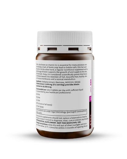 KrÃ¤uterhaus Sanct Bernhard Biotin Radiant Revive | Biotin 10,000mcg for Hair Growth & Hair Fall Control | Hair Supplement for Women & Men | Strong Nails, Healthy Skin | Easy to Swallow | 100 Tablets