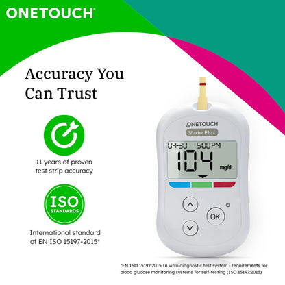 OneTouch Verio Test Strips | Pack of 50 Strips | Blood Sugar Test Machine Testing Strips | Global Iconic Brand | For use with OneTouch Verio Flex Glucometer