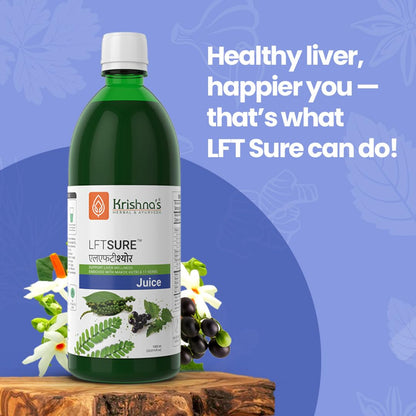 Krishna's LFT Sure Juice â€“ Enriched With 13 herbs - Natural Liver Cleanse & Detox Drink | Supports Liver Health & Digestion - 1000 ml