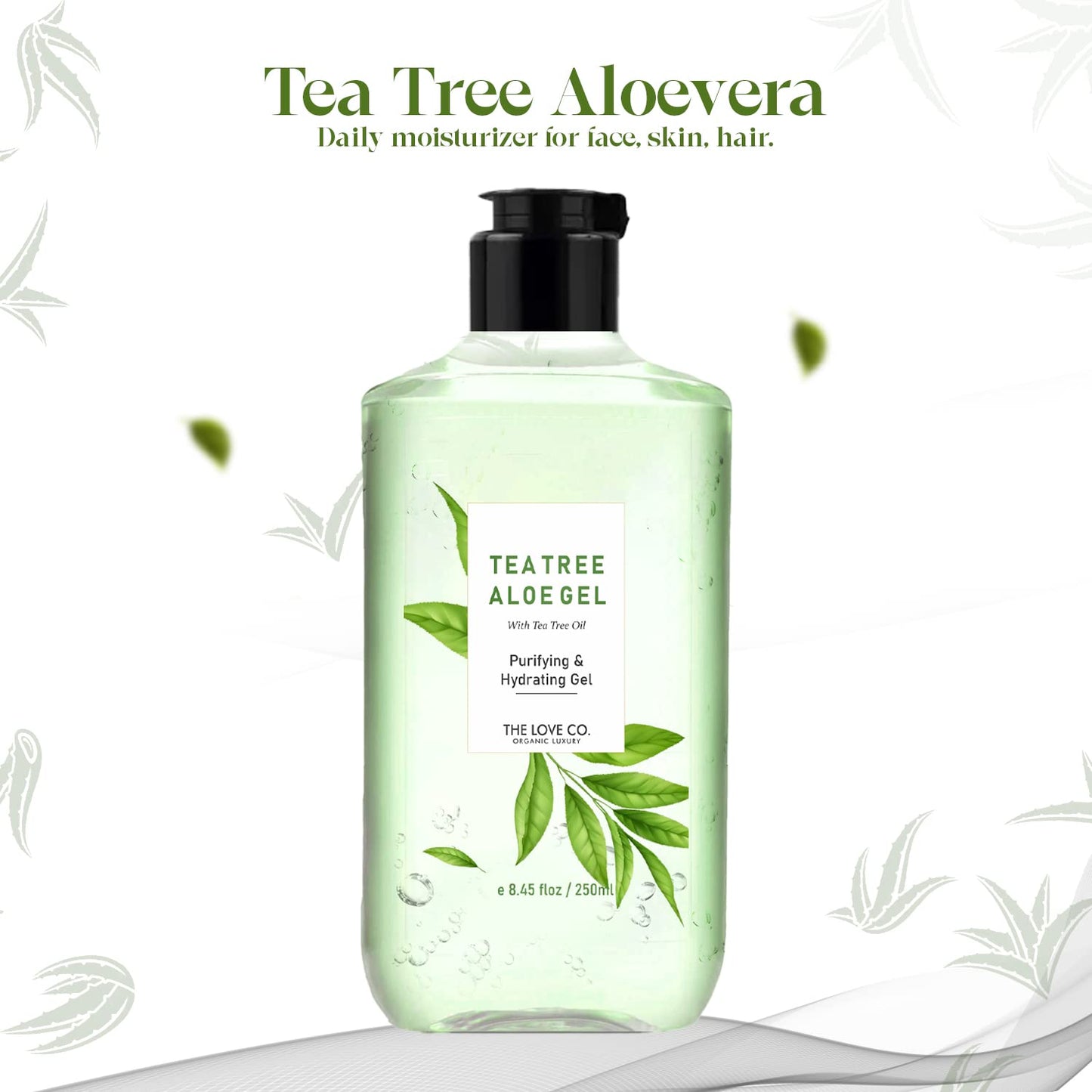 The Love Co. Pure Aloe Vera Gel + Tea Tree Gel 250mlx2 | Pack of 2