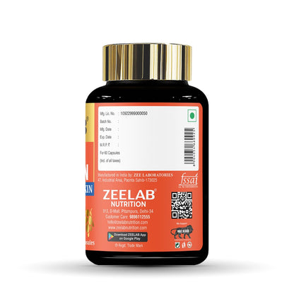 Zeelab Sea Buckthorn Capsules | Rich in Omega 7, Vitamins & Antioxidants | Supports Heart Health, Skin Glow, Immune Wellness & Cholesterol Balance â€“ 60 Veg Capsules