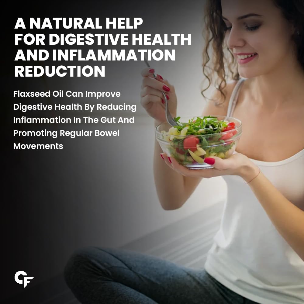 Carbamide Forte Cold Pressed Flaxseed Oil 500ml with 11500mg Omega 3 6 9 per Serving for Eating, Skin & Hair Growth - Vegetarian Oil