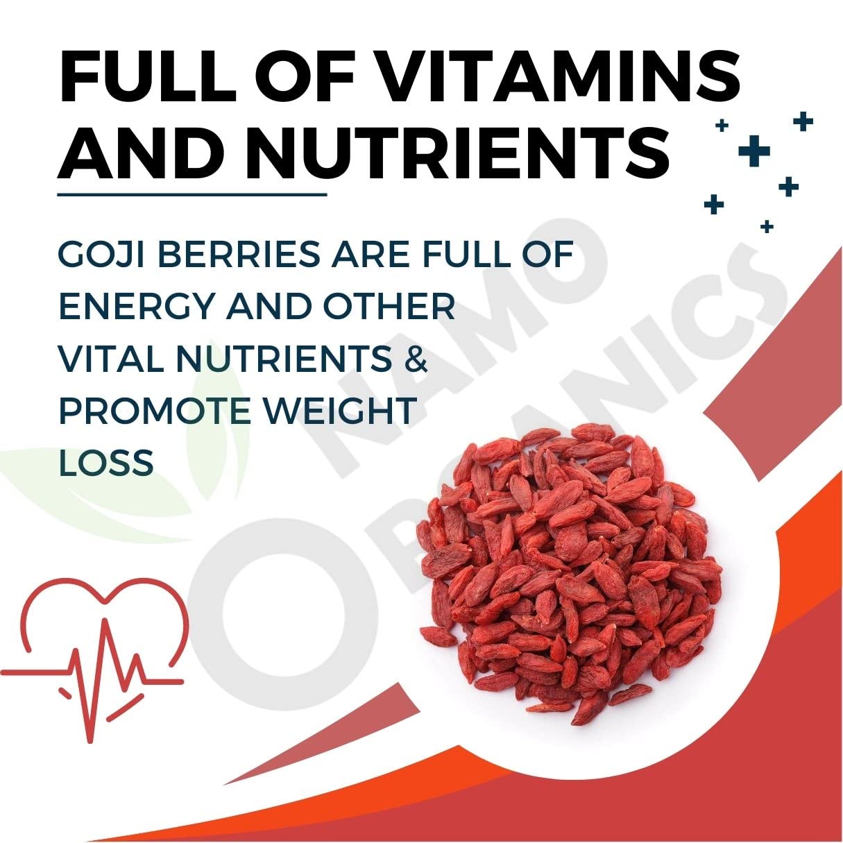Namo Organics - Premium Goji Berries - 200g without Sugar - Goji berry Dry Fruits (sugar free berries)