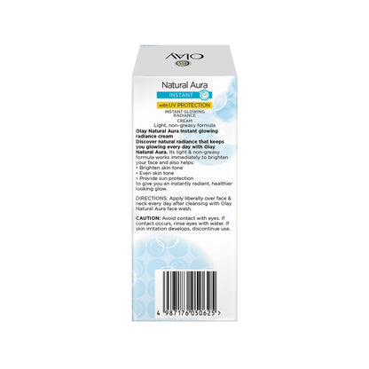 Olay Cream Natural Aura Vitamin B3, Pro B5, E With Uv Protection,40 Gm