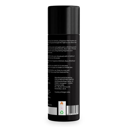 Bella Vita KLUB Men Body Perfume 150ml | No Gas Deo for Men | Deodorants Man | Long Lasting Spicy and Musky Fragrance with Refreshing Lemon, Rose Petals & Warm Vanilla Notes