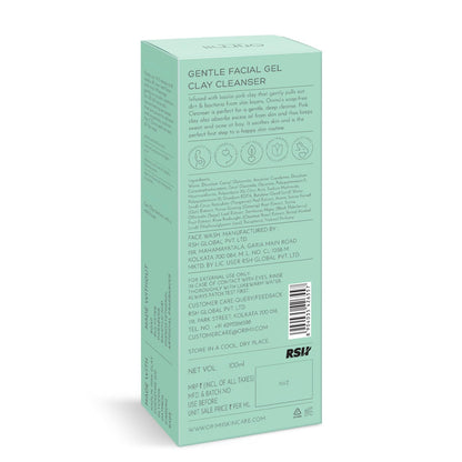 Orimii Gentle Facial Cleanser For Oily Skin | Deep Cleansing Face Wash With Pink Kaolin Clay that Controls Sweat & Acne| Soap Free, Non Comedogenic & Sulphate Free 100ml