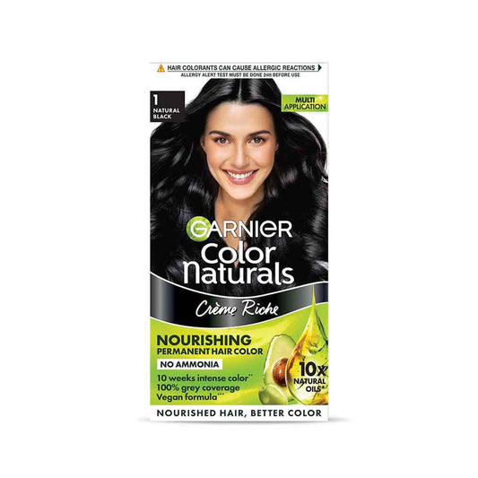 Garnier Color Naturals CrÃ¨me hair color, Shade 1 Natural Black, 70ml + 60g