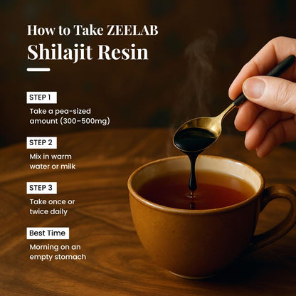 Zeelab Shilajit Pure Resin 20gm | 100% Pure Himalayan Shudh Shilajeet | Natural Source of Fulvic Acid & Minerals | Supports Energy, Stamina, Strength & Vitalityâ€“ 20gm
