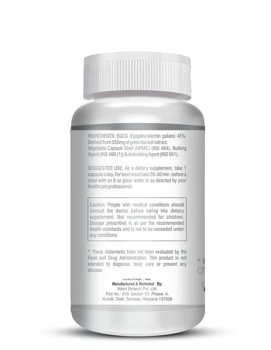 Vokin Biotech EGCG from Green Tea Leaf Extract 500mg EGCG - Antioxidant Support â€“ 90 Capsules